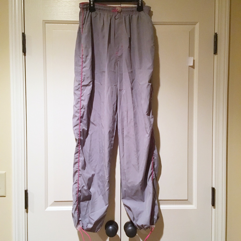 🍃EUC🍃 Retro 90s Style Gray & Pink Track Pants